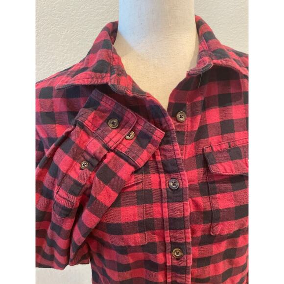 Women’s Carhartt Cropped Button-down Top Sz SM - Picture 2 of 6